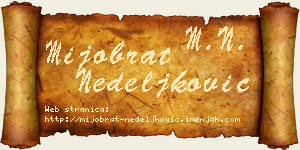 Mijobrat Nedeljković vizit kartica